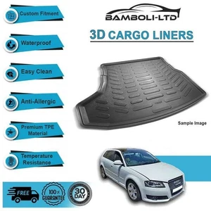 Fit for AUDI A3 SPORTBACK 2006-2012, Rear Liner Rubber 3D Cargo Trunk Mat - Picture 1 of 4