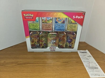 Pokemon TCG Scarlet & Violet 151 Mini Tins Costco Bundle, 5 Pack - Sealed - Image 1 of 3