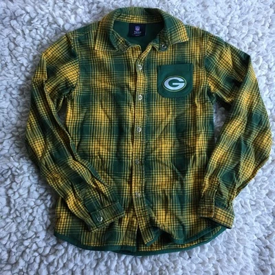 Camisa Green Bay Juvenil Mediana 10/12 Niño Manga Larga Abotonada Cuadros Foto 1 de 4