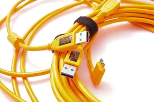 TWO CABLES TetherPro USB 3.0 to Micro-B Right Angle + Straight - Picture 1 of 10
