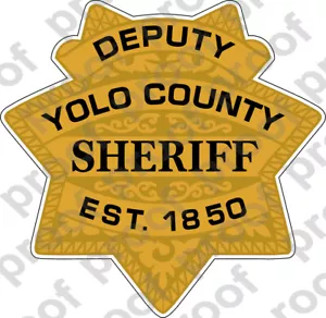 PEGATINA DE DIPUTADO CIVIL SHERIFF DEL CONDADO DE YOLO - Imagen 1 de 2