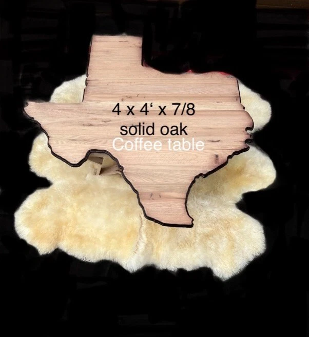 🔥Construida a medida *Roble macizo * Mesa del estado de Texas🔥Usar como mesa de café/comedor Foto 1 de 4