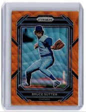 2023 Panini Prizm Orange Wave Bruce Sutter 18/50 Chicago Cubs #284