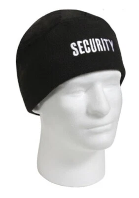 Black Polar Fleece Security Watch Cap Law Enforcement & Public Safety Winter Hat - Image 1 of 2
