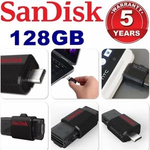 128GB Micro USB Drive SanDisk Ultra Dual USB 3.0 Flash Drive Phone Memory Stick - Picture 1 of 4