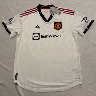 Camiseta de fútbol 2022-23 Adidas para hombre Manchester United versión auténtica parche XL Foto 1 de 4