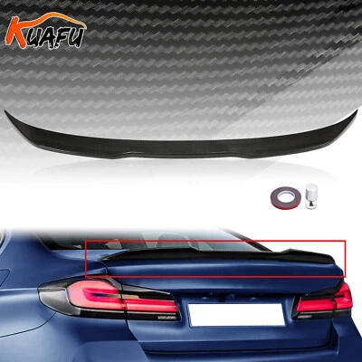 Rear Trunk Spoiler CS Carbon Fiber Style For BMW G30 G38 530i 540i F90 M5 17-23 - Image 1 of 4