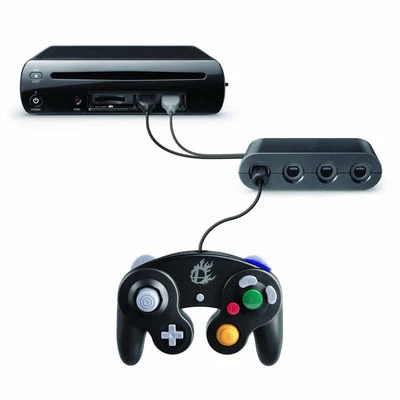 BATTERY CONNECTION Gamecube Controller Adapter Converter for wii u Super Smash Bros new USA SELLER