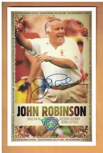 John Robinson AUTOGRAPHED COLLEGE FOOTBALL HOF PHOTO SIGNED USC TROJANS - Picture 1 of 1