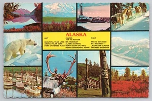Alaska Multi-View Landmark Postcard - Picture 1 of 2