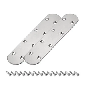 Plano Recto Soporte Reparación Placa, 168x38x2,8mm Inoxidable Acero Soporte 2uds - Imagen 1 de 5