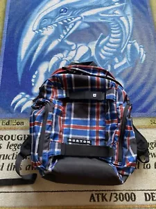 Burton Backpack Snowboard Ski With Straps Plaid Blue Pockets Metalhead Pack MINT - Picture 1 of 8