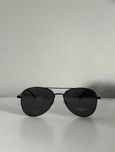 Cole Haan Aviator Polarized Sunglasses ALL BLACK CH8047 With Case - Picture 1 of 6