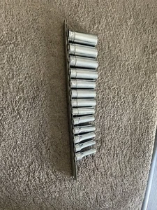 Snap-On 13 PcMetric Deep Socket Set 3/8 Drive 6PT 20 Mm-8mm Socket Set - Picture 1 of 10