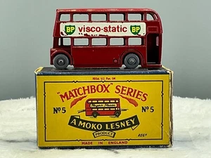 Matchbox moko lesneY#5B,London bus,VISCO STATIC n,Mint boxed all original - Picture 1 of 14