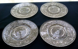 Duncan & Miller Glass 4 Clear #41 Sandwich 7 1/8" Salad Plates - Picture 1 of 9