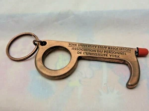 vtg Key ring chain fob York University Staff Association yusapuy - Picture 1 of 3