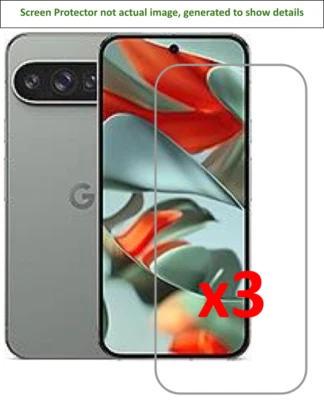3x Google Pixel 9 Pro XL Screen Protector w/ cloth