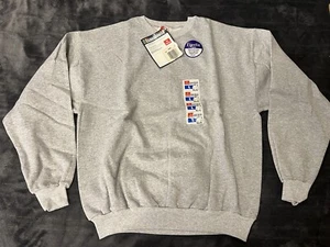 #2 VINTAGE 90'S HANES WEAR SOLID HEATHER GREY SWEATSHIRT SZ L LARGE - Bild 1 von 7
