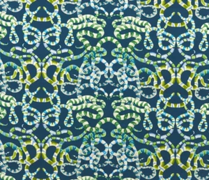 HARLEQUIN CURTAIN FABRIC Serpenti Velvet 1 METRE ONSEN/EMERALD/AZUL VELVET - Picture 1 of 5