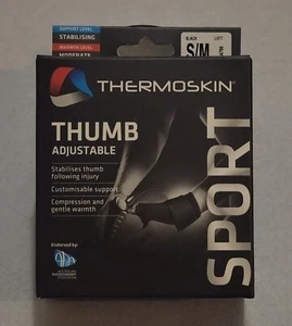 Sport Thermoskin Brace Thumb Adjustable - Size S/M Left Hand, Black - Picture 1 of 8