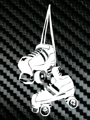 Colgar tus patines derby vinilo calcomanía pegatina coche camión portátil niña Foto 1 de 3