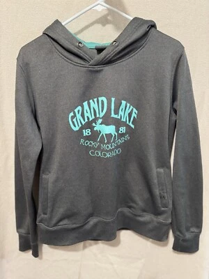 Синяя 84 серая толстовка с капюшоном Grand Lake 1881 Rocky Mountains Colorado размер средний - Изображение 1 из 4
