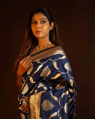 Blusa Sari Diseñador Fiesta India Paquistaní Boda Sari Étnica Bollywood Foto 1 de 4