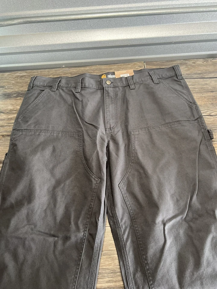 Carhartt Mens Gray Rugged Relaxed Fit Double Front Pants Size 34x30 103334 029