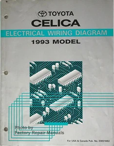 Toyota Celica 1993 diagramas de cableado eléctrico manual esquemas originales GT GTS - Imagen 1 de 3
