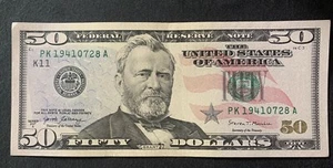 ***Fancy Birthday Serial Number $50 Bill - 1941*07*28 (July 28th 1941)*** - Picture 1 of 4