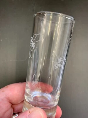 ALBA LASER PRODUCTS Bees Engraved Shot Glass Gift 60ml 20z