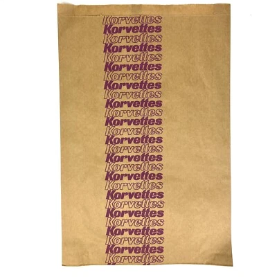 Винтажная бумажная сумка для покупок 1960-е E J KORVETTES универмаг реквизит 1970-е - Изображение 1 из 4
