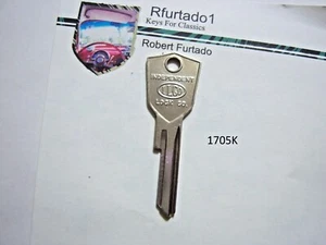 Key Blank for Vintage Chrysler / Imperial 1957 to 1960 ignition/doors (1705K) - Picture 1 of 2