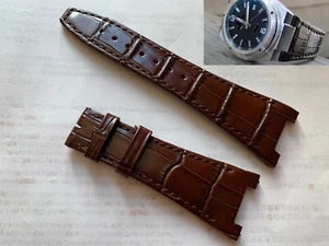 Genuine Leather metal structure band strap bracelet (FITS) IWC Ingenieur chrono - Picture 1 of 5