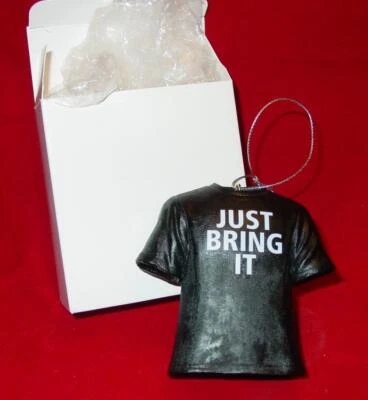 OG Nuevo Licenciado WWE Legend Duane Rock Johnson Resina Adorno de Navidad en CAJA Foto 1 de 4