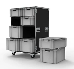 Estuche de vuelo contenedor euro de 8 cajones de doble ancho - Ideal para herramientas/almacenamiento - Imagen 1 de 7