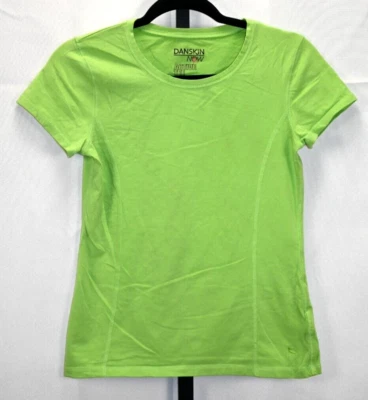 Camiseta Danskin Now Active verde manga curta tamanho P (4-6) 95% algodão 5% elastano - Imagem 1 de 3