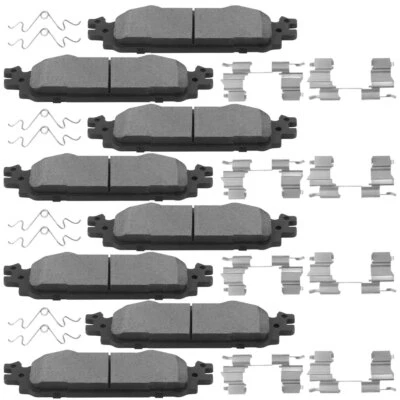8X Front + Rear Brake Pads for 11-2017 Ford Explorer Flex Taurus Linclon MKT MKS - Image 1 of 4