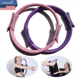 Anillo de entrenamiento de doble agarre Pilates cuerpo fitness ejercicio yoga círculo herramienta de entrenamiento EE. UU. - Imagen 1 de 12
