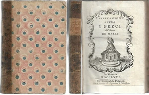 De Mably OSSERVAZIONI SOPRA I GRECI Giambatista Pasquali Venezia 1766 - Foto 1 di 10