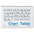 Pacon Cursive Cover Unruled Chart Tablet - 25 Sheet - Unruled - 24" X 16"- White
