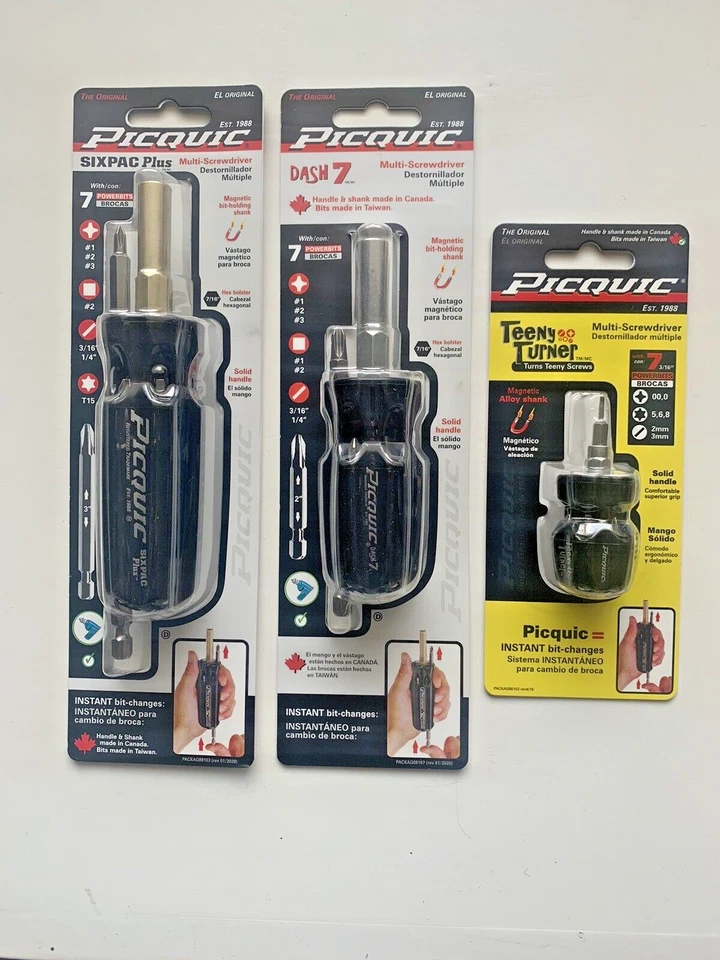 PICQUIC SIXPAC Plus/Dash 7/Teeny Turner Multi Bit Screwdrivers - Black - Image 1 of 3