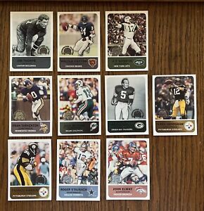 10 Card Set 2000 Fleer RETROSPECTION COLLECTION Greats of the Game Namath Payton