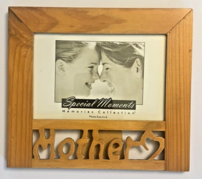Marco de madera rústico madre mamá se adapta a foto de 4x6" regalo del día de la madre lindo Foto 1 de 4