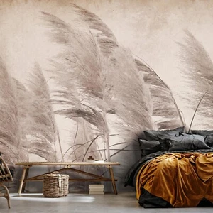 Fototapete Pampasgras Pflanzen Feld Wiese Natur VLIES TAPETE XXL Wohnzimmer - Bild 1 von 11