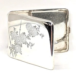 Vintage Cigarette Case Curved, Sterling Silver Kuyeda - Picture 1 of 8