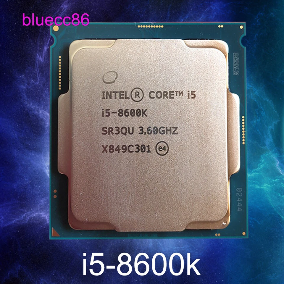  Intel Core i5 8600K  LGA 1151 CPU Processor 3.6 GHz Six-Core SR3QU - Image 1 of 1