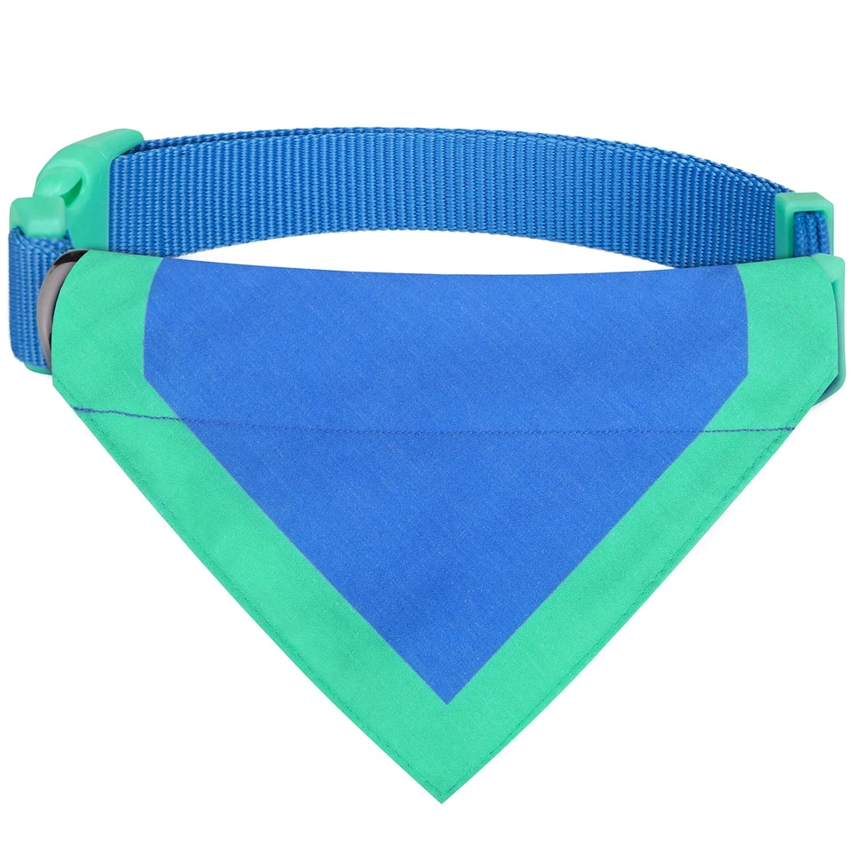 Blueberry Pet Weekender Dog Bandana Collar Blue Cotton Blend Medium 14.5-20in - Image 1 of 1