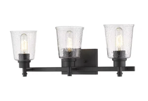 Bohin 3-Light Bathroom Vanity Light In Matte Black - Picture 1 of 1